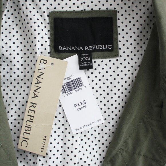 NEW Banana Republic Olive Green Twill Army Military Cargo Utility Jacket, XXSP - Picture 14 of 14